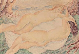 Two Nudes Lying Down