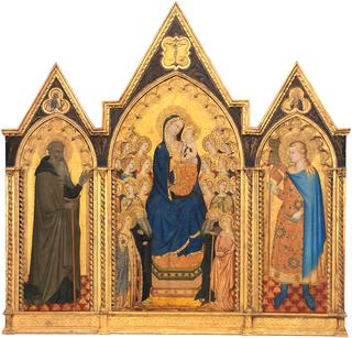 圣母玛利亚与圣徒和天使一起登基