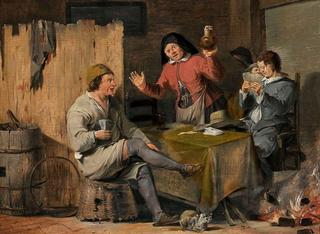 Card Players in a Tavern Interior