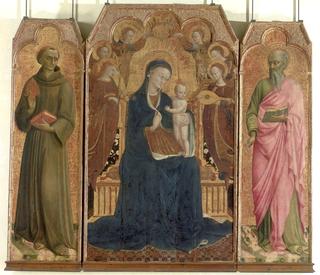 圣母和圣婴被天使和帕多瓦的圣安东尼包围