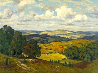 Late-summer landscape in mountains