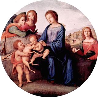 Madonna and Child with St Marguerite, St Martin and Angels