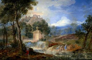 Classical Landscape with Figures among the Ruins