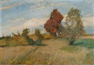 Landscape with two trees