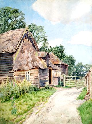 Exterior View of Unidentified Barn at Bletchingley or Godstone, Surrey