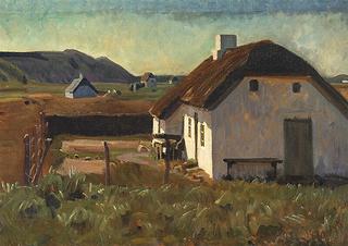 A moor house in sunlight