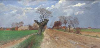 Road to village in the spring