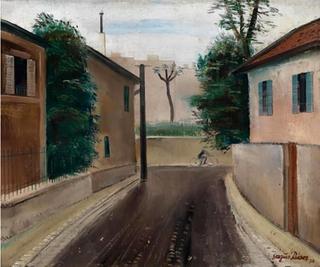 Wet Cobblestone Street