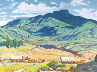 Wagon Train at Fischer's Peak