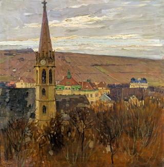 View on the Church of Heiligenstadt, Vienna