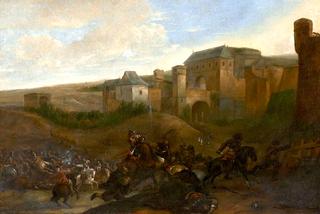 Cavalry Class at the Entrance to a Fortress