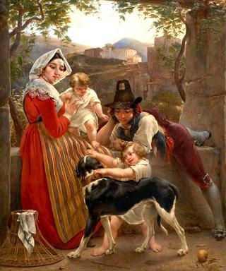 An Italian Family before a Landscape