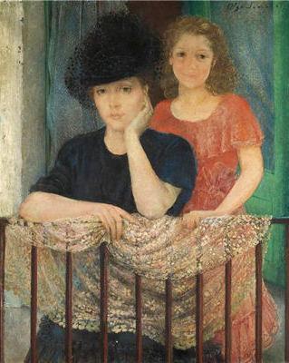 Portrait of a lady and her daughter