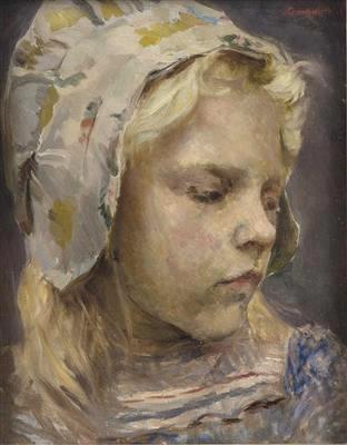 Girl wearing bonnet