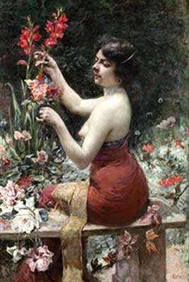 Woman with Flowers