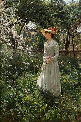 In a thriving garden
