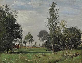 Landscape with two resting