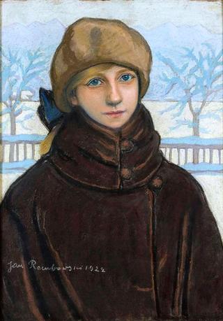 Portrait of Kazimiera Nehring in Winter Landscape