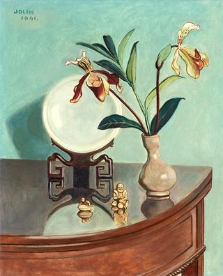 Still Life with Orchids and Oriental Objects