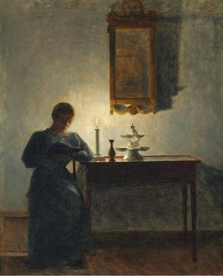 Interior with a Young Woman Reading