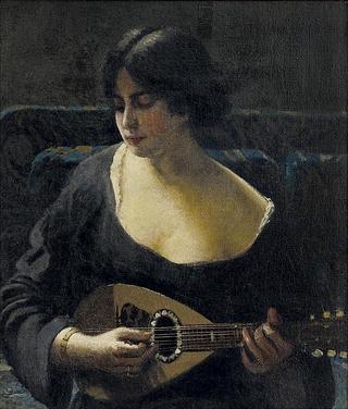 Donna con mandolino