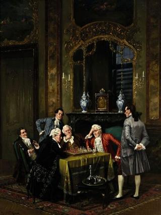 Men's round in a game of chess