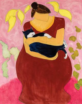 Woman with cat