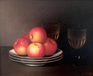 Still Life with Apples and Wine
