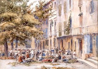 A Market Place, Collioure, Southern France