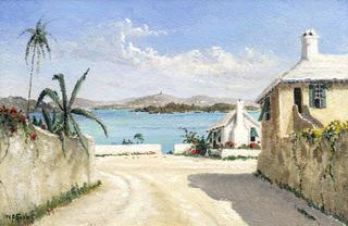 Bermuda Scene with Gibbs Lighthouse