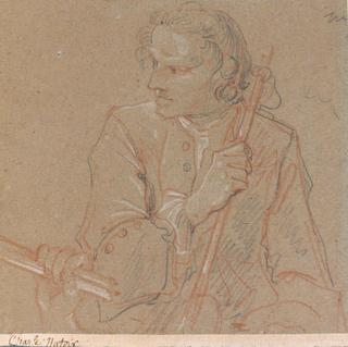 Portrait of a Man Holding a Stick