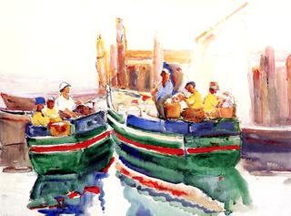 Fishing Boats at Dock, Gloucester, Massachusetts