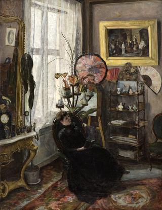 Interior with a seated woman