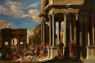 Architectural Capriccio with a Bacchanalian Procession