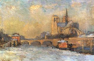 The Quay de La Tounelle and Notre Dame, Paris