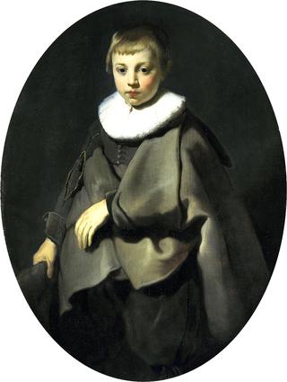 Portrait of a boy in grey