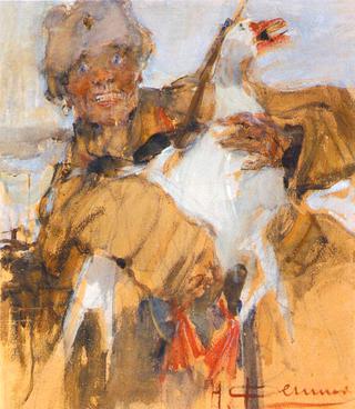 Cossack with a Goose