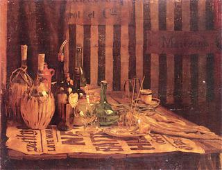 Still Life with Glass Bottles
