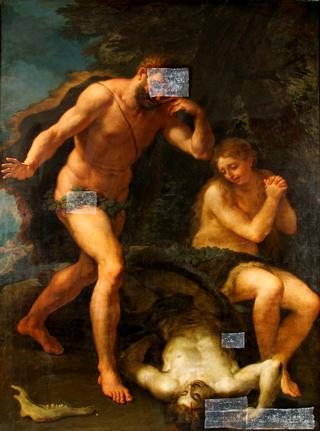 亚当和夏娃为亚伯的身体哀叹