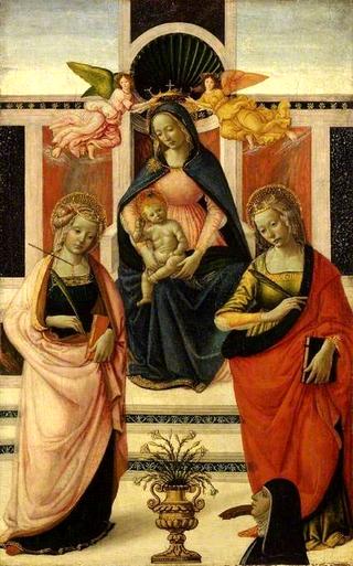 圣厄休拉和圣凯瑟琳之间的圣母和圣婴