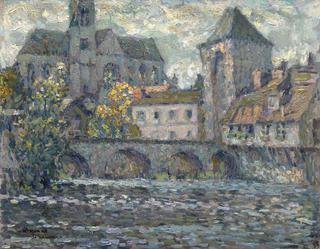 The Church and Bridge at Moret, France