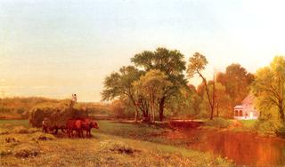 Farm Scene with Hay Wain, Granby, Connecticut