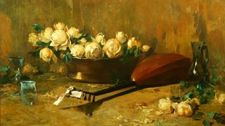 Still Life with Roses and Mandolin