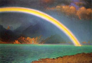 Rainbow over Jenny Lake, Wyoming