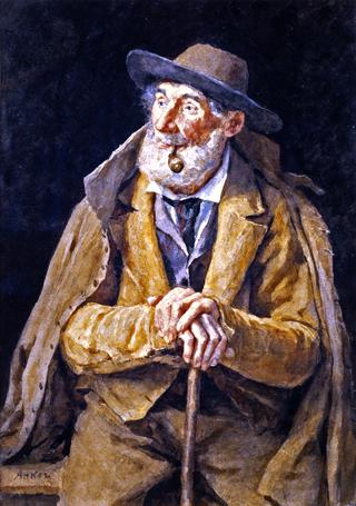 A Seated Farmer with a Pipe