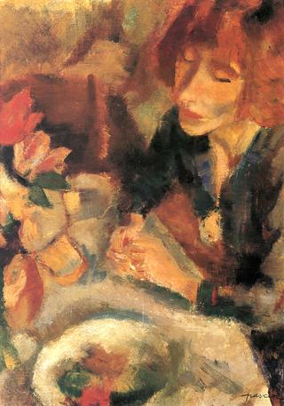 Woman and Flowers (Hermine David)