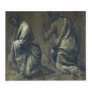 Drapery Study of Two Kneeling Figures