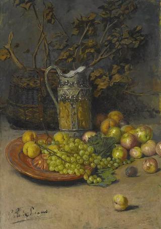 Nature Morte aux Fruits et Pot