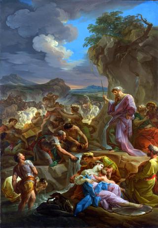 Moses striking the Rock (bozzetto)