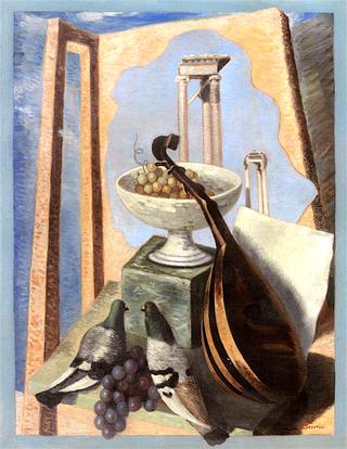 Still Life with Pigeons and Roman Ruins